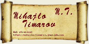 Mihajlo Timarov vizit kartica